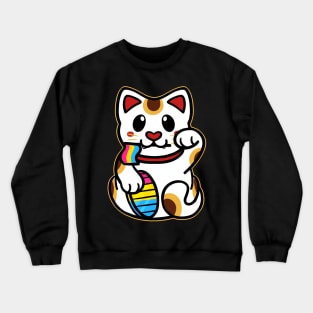 LGBTQ+ Pride Lucky Cat - Pansexual Crewneck Sweatshirt